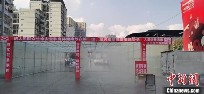 Khu dân cư dựng đường hầm khử trùng giá nửa tỉ đồng phòng dịch Covid-19 - ảnh 1
