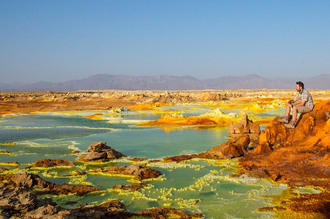 Dallol núi lửa ao mặn axit suối nước nóng không có vi sinh vật Ethiopia - ảnh 14