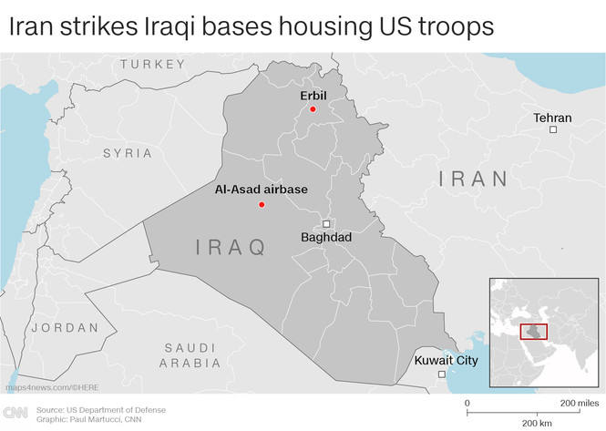 Iran không kích căn cứ quân sự Mỹ ở Iraq giá dầu thô tăng eo biển Hormuz - ảnh 1