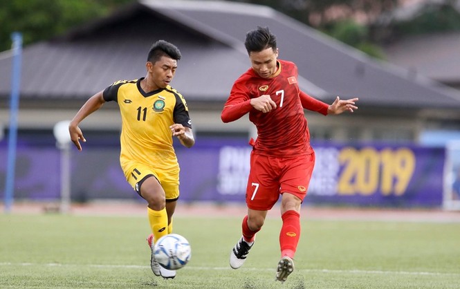 Đức Chinh 'nổ súng' tưng bừng, U22 Việt Nam dội mưa gôn vào lưới Brunei - ảnh 13