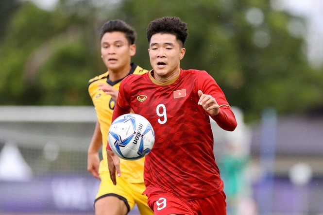 Đức Chinh 'nổ súng' tưng bừng, U22 Việt Nam dội mưa gôn vào lưới Brunei - ảnh 15