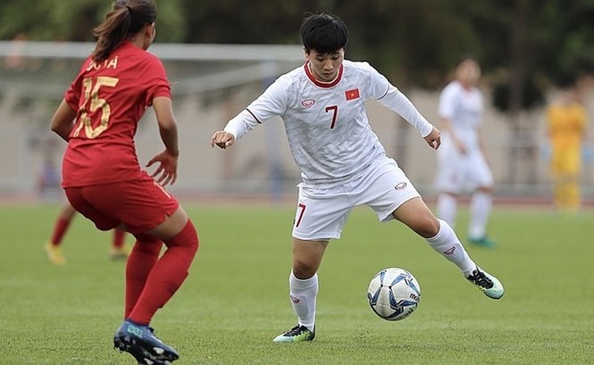 Thắng Indonesia 6-0, tuyển nữ Việt Nam vào bán kết SEA Games 30 - ảnh 12