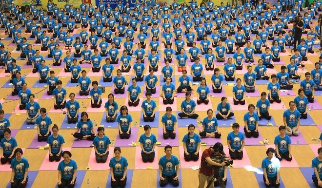 Gần 2000 người tham dự ngày Quốc tế Yoga tại Hà Nội - ảnh 3
