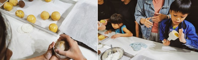 Khoảnh khắc lần đầu làm bánh trung thu của các em ở lớp học tình thương Rạch Ông - ảnh 8