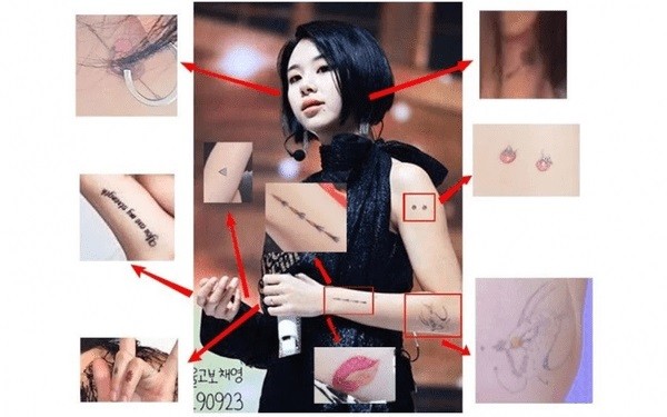 Netizen phát hoảng khi kiểm đếm số lượng hình xăm trên người Chaeyoung (TWICE) hiện giờ - ảnh 2