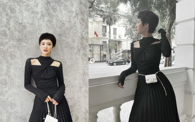 Nhìn ba người đẹp V-Biz đụng hàng bộ váy đen mới thấy quá mảnh mai chưa chắc đã đẹp - ảnh 6