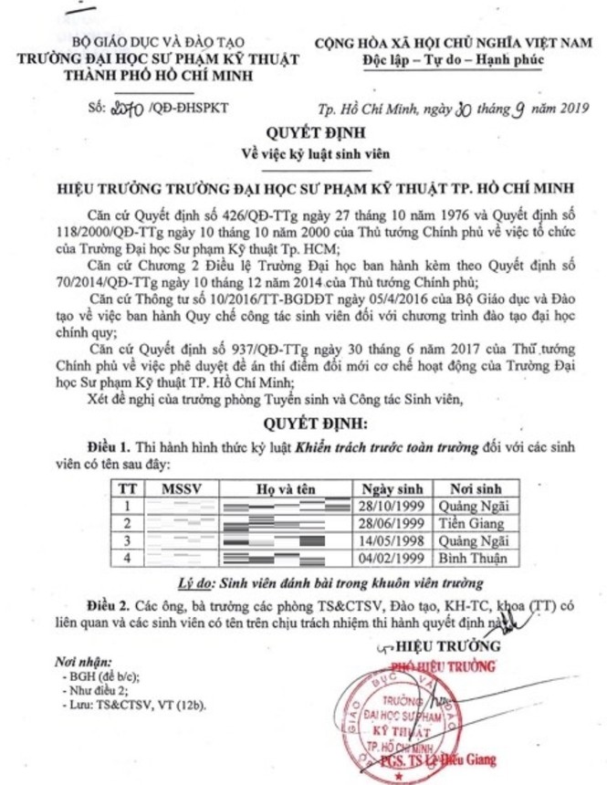 4 sinh viên bị kỷ luật vì đánh bài trong trường - ảnh 1