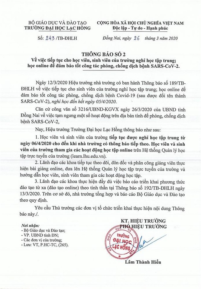 ĐHQG TPHCM tiếp tục cho sinh viên nghỉ học, chưa hẹn ngày quay trở lại trường - ảnh 2