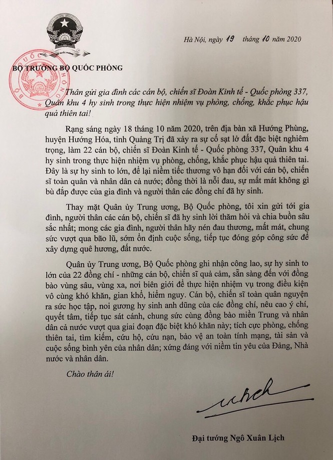 Bộ Quốc phòng truy thăng quân hàm 4 cán bộ Đoàn KT-QP 337 - ảnh 1