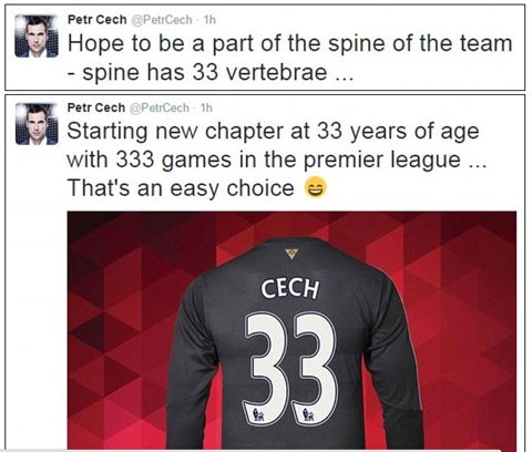 Vì sao Cech chọn áo số 33 ở Arsenal? - ảnh 1