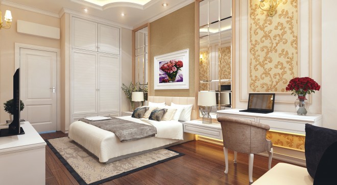 Nhà 1 trệt 1 lầu phong cách cổ điển đẹp sang trọng - ảnh 3