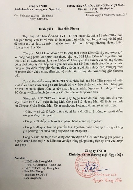 Chủ 'bãi xe lậu' Linh Đàm thừa nhận vi phạm - ảnh 1