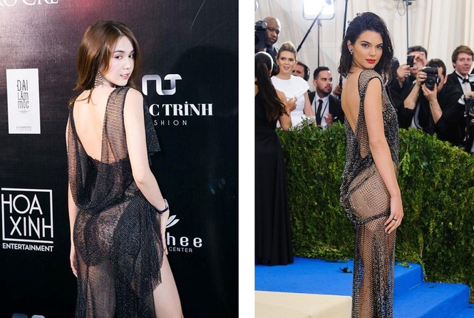 Dân mạng phát hiện Ngọc Trinh tạo dáng, mặc váy giống hệt Kendall Jenner - ảnh 5