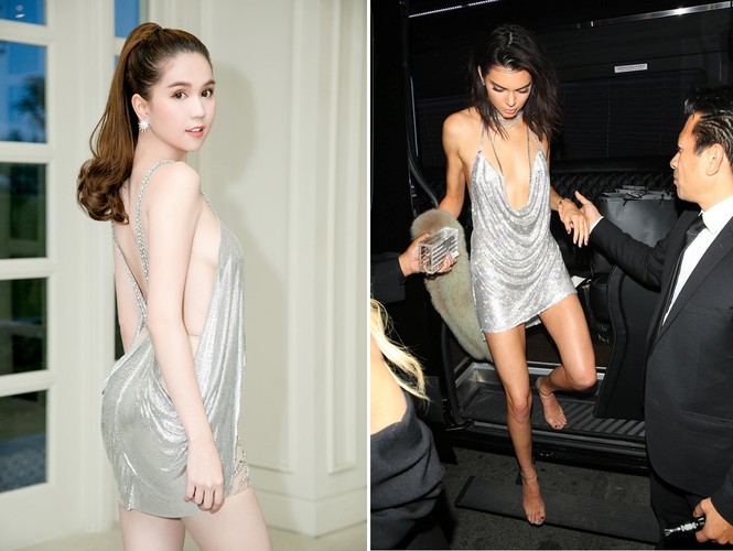 Dân mạng phát hiện Ngọc Trinh tạo dáng, mặc váy giống hệt Kendall Jenner - ảnh 6