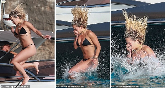 ‘Đỏ mặt’ với bộ bikini siêu bé của Rita Ora - ảnh 5