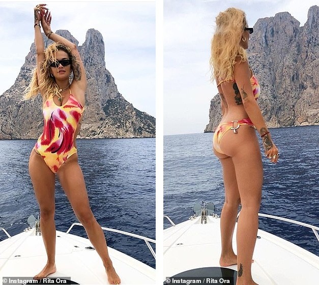 Rita Ora tiếp tục ‘đốt mắt’ fans với bikini đỏ-đen khoe đường cong hút mắt - ảnh 9