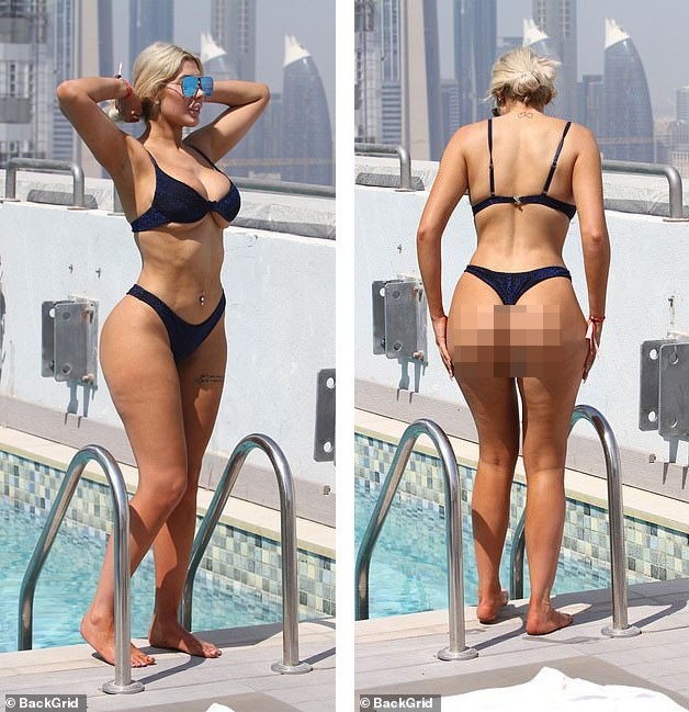 Diện bikini bé xíu, ‘mỹ nhân dao kéo’ Chloe Ferry lộ cả điểm nhạy cảm - ảnh 1