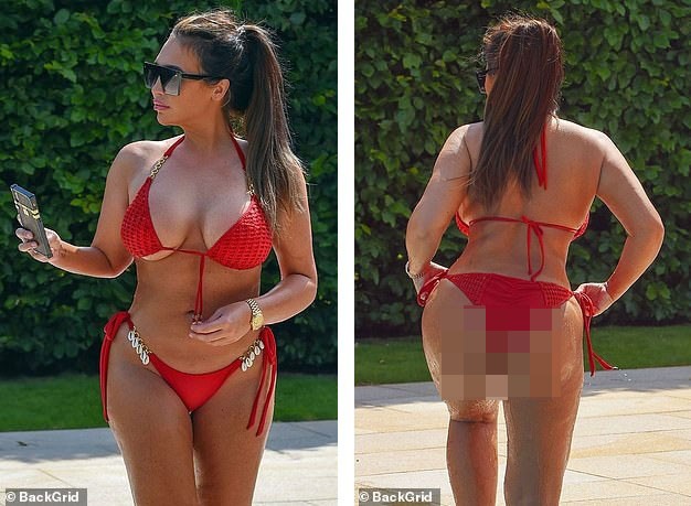 Sao truyền hình Anh khoe đường cong ‘bỏng rẫy’ với bikini đỏ rực - ảnh 5