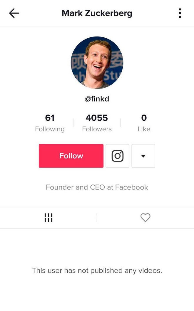 Mark Zuckerberg bí mật chơi TikTok theo dõi người nổi tiếng và các 'boss' chó cưng - ảnh 1