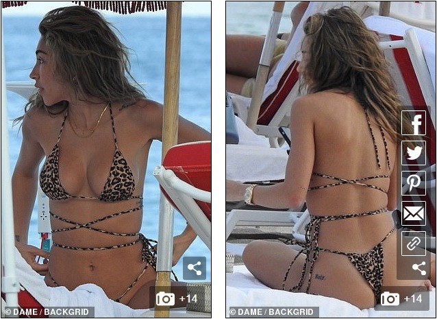‘Đỏ mặt’ với bikini da báo siêu bé của nữ DJ Chantel Jeffries - ảnh 3