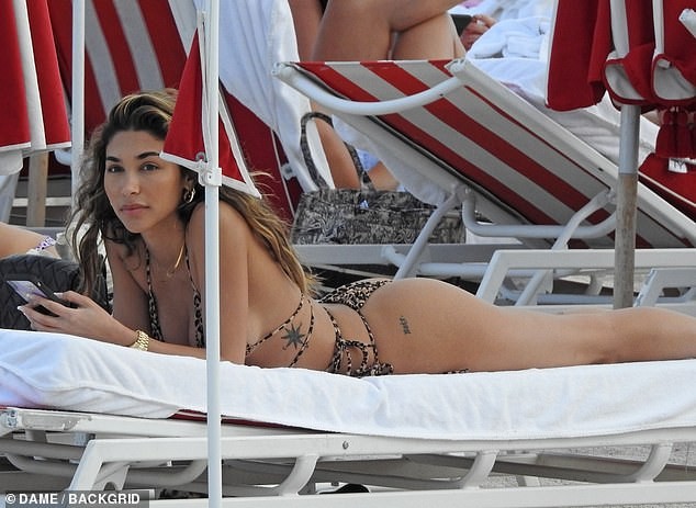 ‘Đỏ mặt’ với bikini da báo siêu bé của nữ DJ Chantel Jeffries - ảnh 5