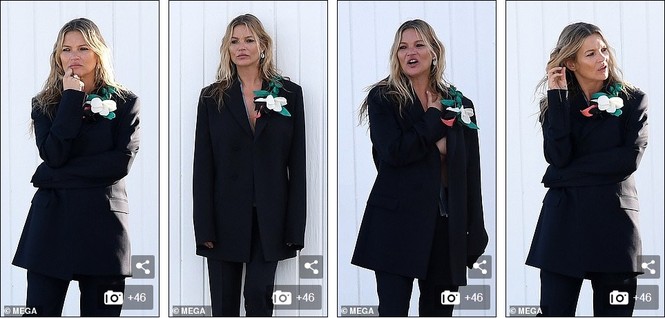 Kate Moss vô tư phơi ngực trần trong buổi chụp hình cho Dior - ảnh 6