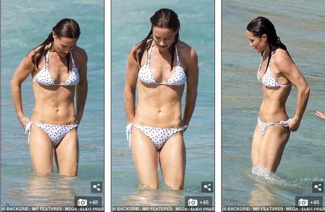 Tự tin diện bikini hai mảnh tuổi U70, mẹ Công nương Kate nhận ‘mưa’ lời khen - ảnh 5