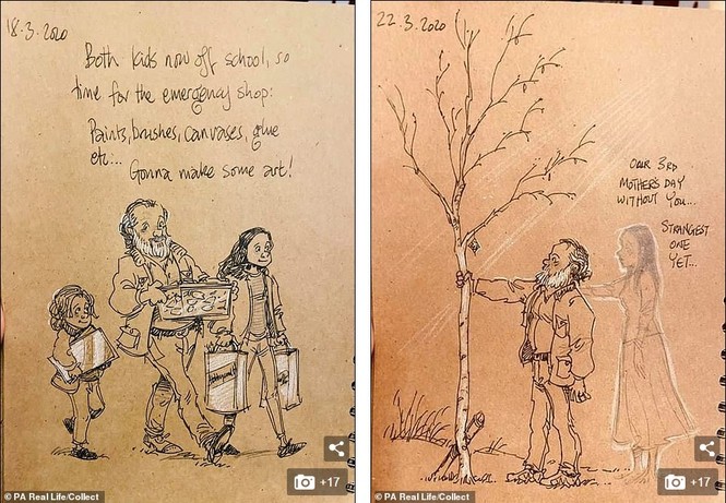 ‘Nhật ký vẽ nguệch ngoạc’ của họa sĩ già về vợ đã mất chạm đến trái tim người đọc - ảnh 5