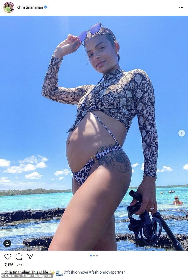 Mang thai lần 3, Christina Milian vẫn quyến rũ khó cưỡng với bikini bé xíu - ảnh 4