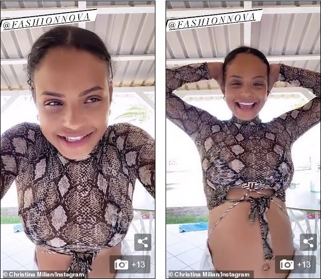 Mang thai lần 3, Christina Milian vẫn quyến rũ khó cưỡng với bikini bé xíu - ảnh 7
