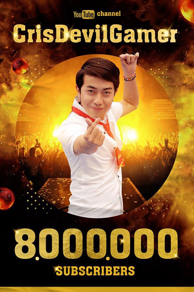 Cris Phan đạt 8 triệu sub trên YouTube, trở thành kênh game có lượng người theo dõi lớn nhất Việt Nam - ảnh 1