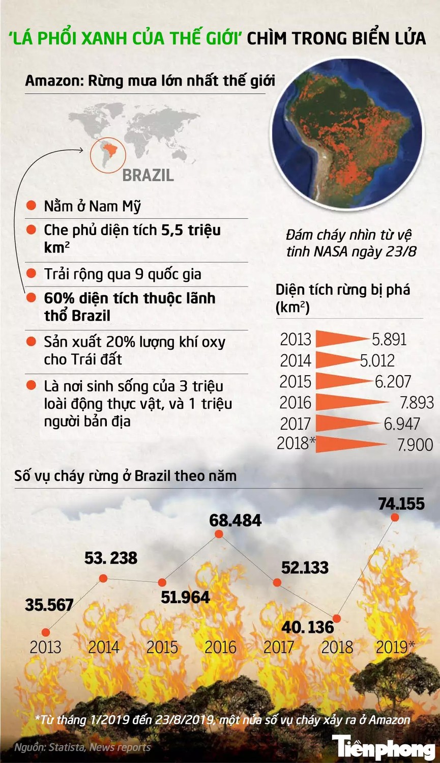 ‘Lá phổi xanh của thế giới’ chìm trong biển lửa - ảnh 1