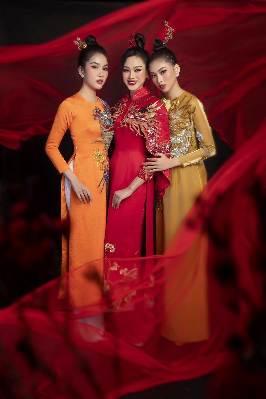 Hoa hậu Đỗ Thị Hà, Á hậu Phương Anh-Ngọc Thảo hóa 'mỹ nhân cổ trang' trong bộ ảnh Tết - ảnh 11