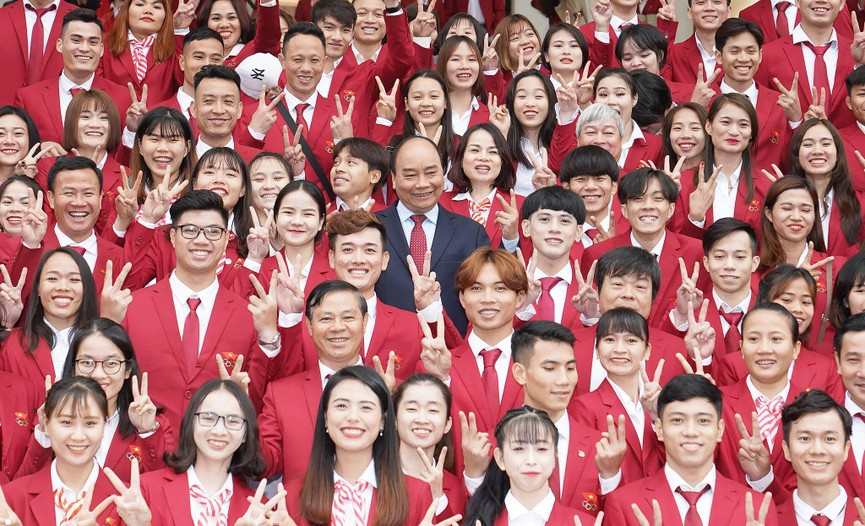 Thủ tướng gặp mặt, vinh danh VĐV, HLV đạt thành tích cao tại SEA Games 30 - ảnh 6