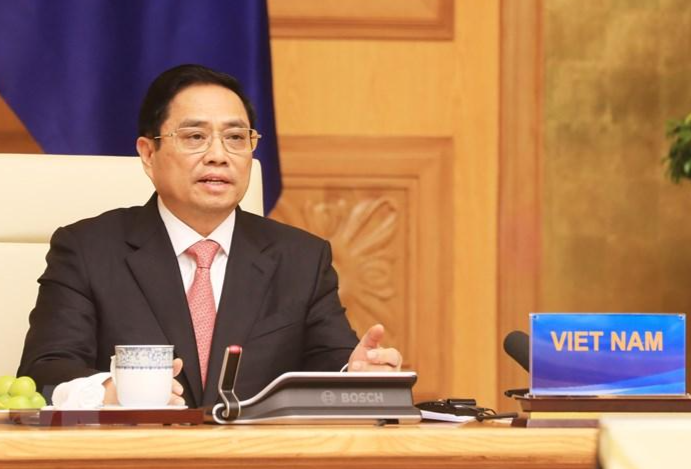 Thủ tướng Phạm Minh Chính dự hội nghị. (Ảnh: TTXVN)