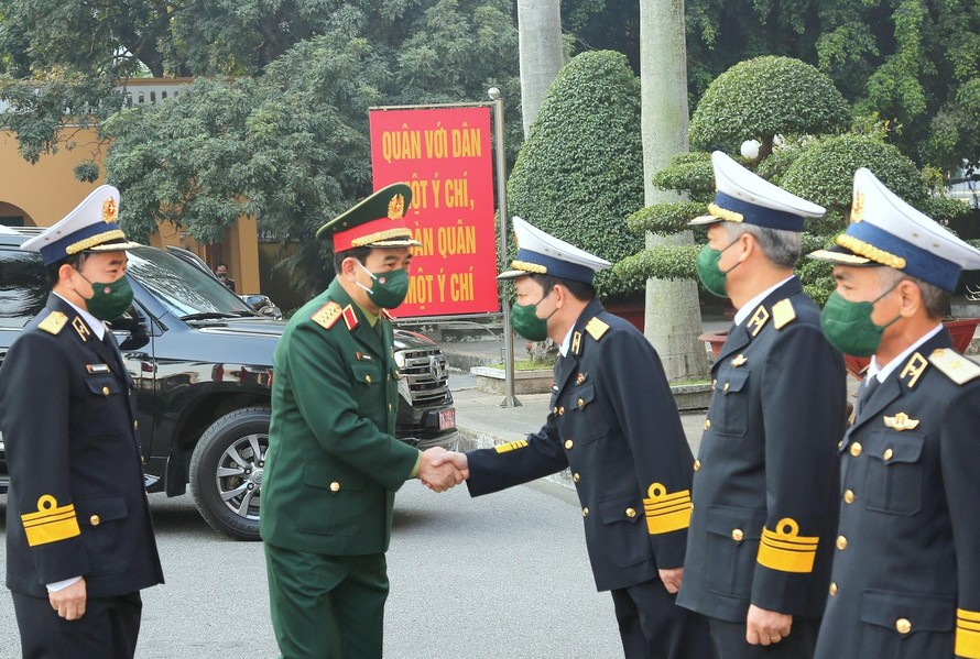 Đại tướng Phan Văn Giang và các tướng lĩnh Hải quân tham dự hội nghị
