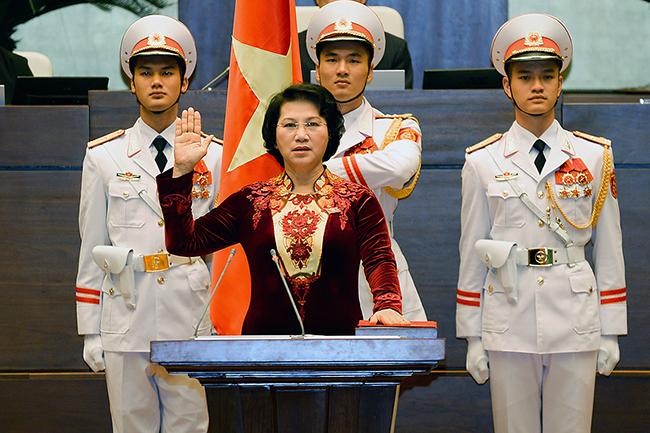 Bà Nguyễn Thị Kim Ngân tuyên thệ nhậm chức vào 5 năm trước, trở thành nữ Chủ tịch Quốc hội đầu tiên trong lịch sử Quốc hội Việt Nam.