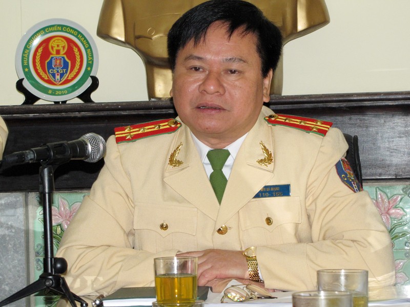 Đại tá Bùi Bá Mạnh – Phòng CSGT TP Hà Nội. Ảnh: Tuấn Nguyễn