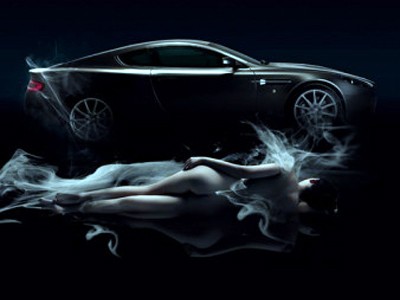 Aston Martin DB9 bên người mẫu nuy nghệ thuật