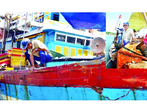 Từ Hoàng Sa trở về: Tàu cá Việt bị đâm tơi tả