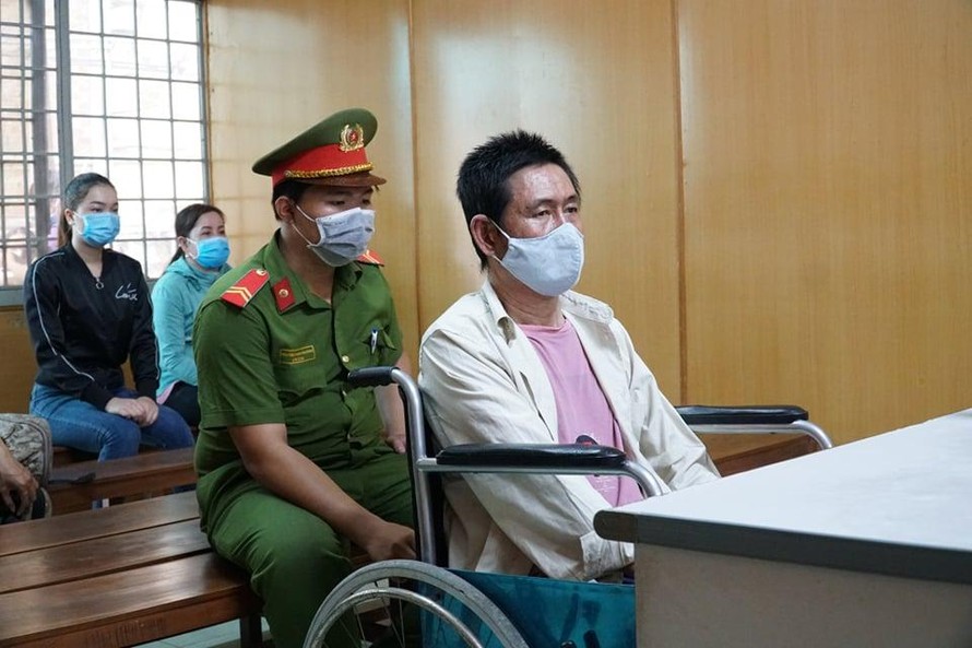 Phạm Văn Quang tại phiên tòa. Ảnh: T.M