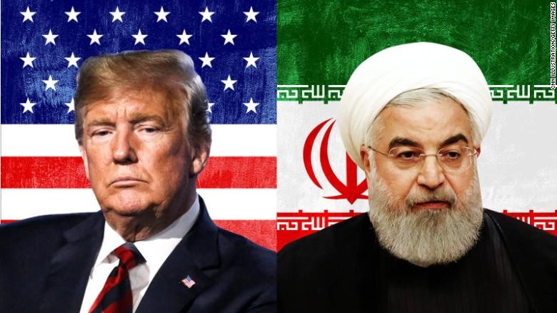 Tổng thống Mỹ Donald Trump và Tổng thống Iran Hassan Rouhani
