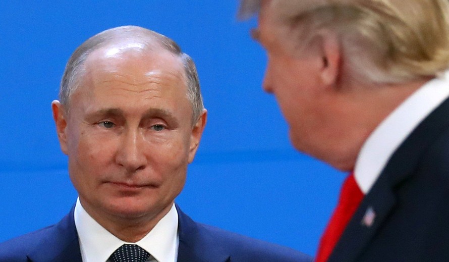 Tổng thống Nga Vladimir Putin và Tổng thống Mỹ Donald Trump tại thượng đỉnh G20 ở Argentina năm 2018. (Ảnh: Reuters)