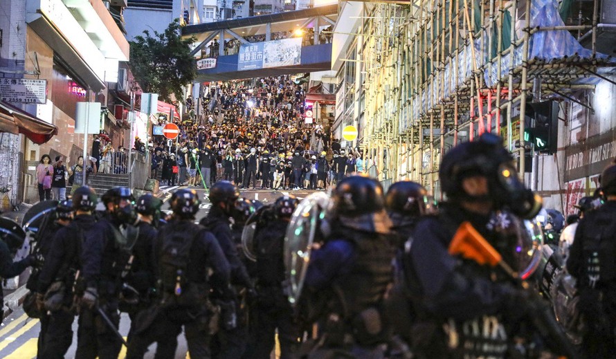 Tình hình biểu tình Hong Kong vẫn rất căng thẳng. (Ảnh: SCMP)