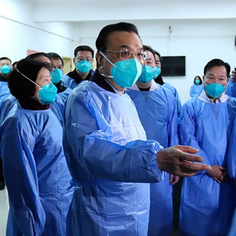 Thủ tướng Trung Quốc Lý Khắc Cường đến Vũ Hán để chỉ đạo công tác dập dịch viêm phổi. (Ảnh: SCMP)