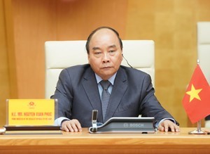 Thủ tướng Nguyễn Xuân Phúc dự Thượng đỉnh G20 trực tuyến. (Ảnh: VGP)