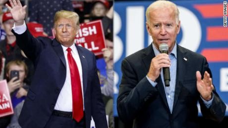 Hai đối thủ Donald Trump và Joe Biden. (Ảnh: CNN)