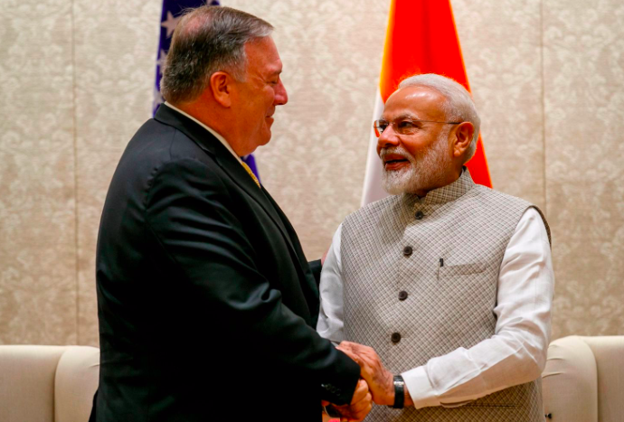 Ngoại trưởng Mỹ Mike Pompeo và người đồng cấp Ấn Độ Subrahmanyam Jaishankar. (Ảnh: Reuters)