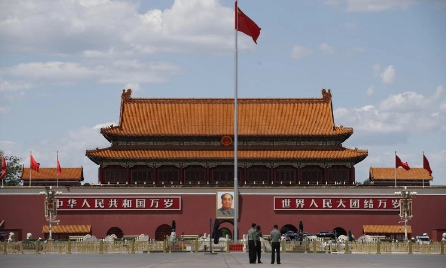 Quảng trường trước Đại lễ đường nhân dân Trung Quốc. (Ảnh: AP)