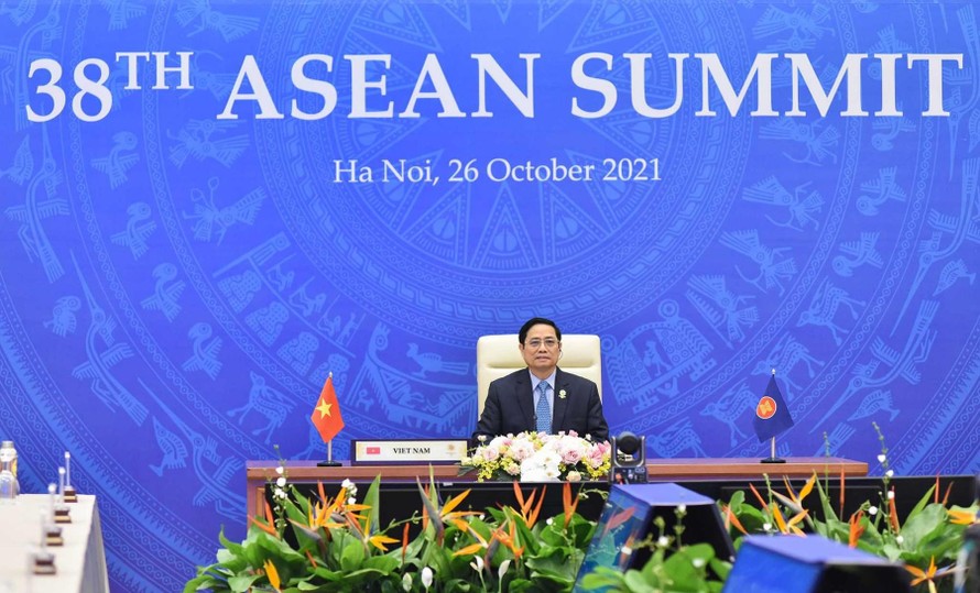 Thủ tướng Phạm Minh Chính dự Hội nghị cấp cao ASEAN lần thứ 38. (Ảnh: Mofa)